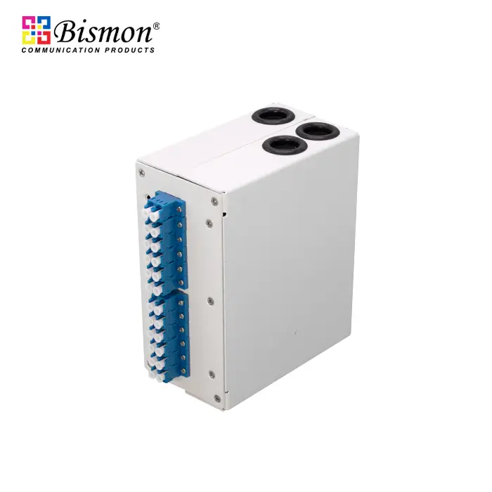 DIN-Rail 24 Core Wall Box fiber optic with 12xLC Duplex Single-mode